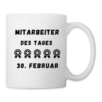 Mitarbeiter des Tages - Tasse - Weiß - Rechts