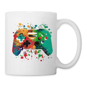 Bunte Konsole - Tasse - Weiß - Rechts