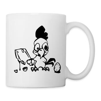 Chicken with a chopper - Mug - white - Right