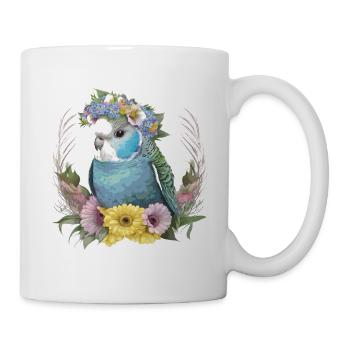 Pretty budgerigar - Mug - white - Right