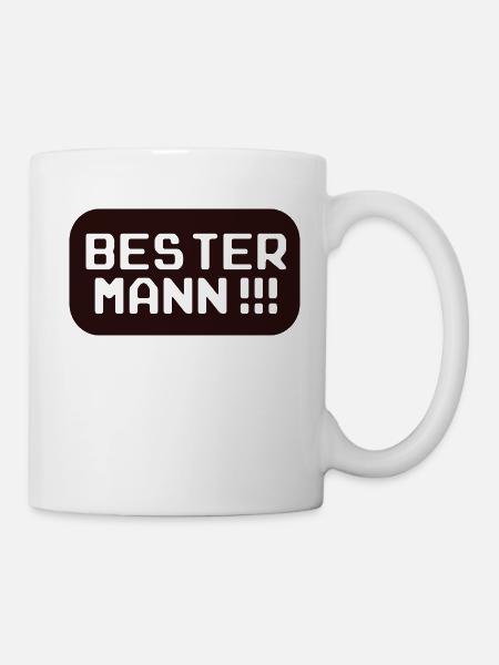Bester Mann Design für die besten Männer und Jungs - Tasse - Weiß