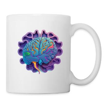 purple brain Geschenk - Tasse - Weiß - Rechts