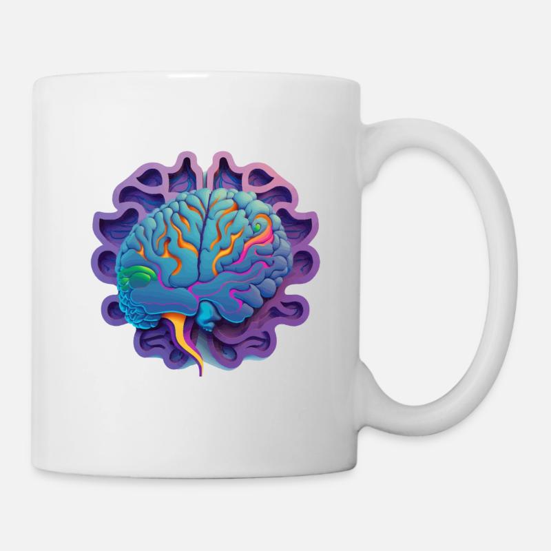 purple brain Geschenk - Tasse - Weiß