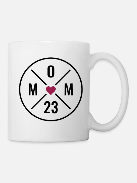 MOM 23 Heart Baby Mother Love Mother's Day Mom 2023 - Mug - white