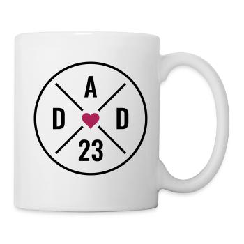 DAD 23 Heart Baby Father Love Father's Day Dad 2023 - Mug - white - Right