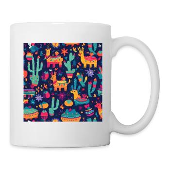 Joyeux Cinco de Mayo Lama Pinata mexicain - Mug blanc - blanc - Droite