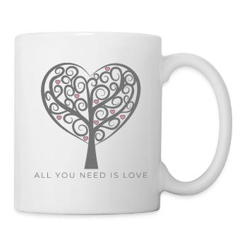 All you need is love Herz Baum - Tasse - Weiß - Rechts