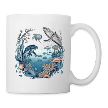 Creatures of the sea - Mug - white - Right