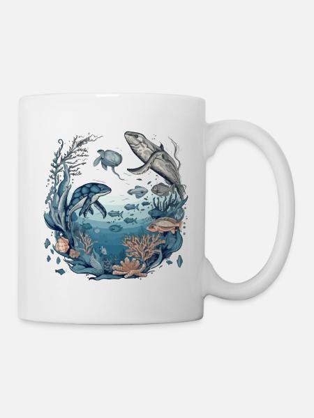 Creatures of the sea - Mug - white