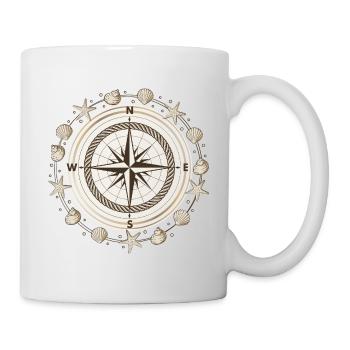 Compass Maritime Shells Voyage - Mug blanc - blanc - Droite