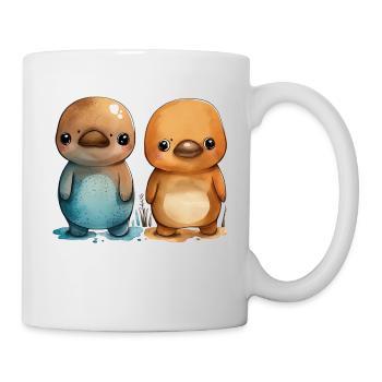 Schnabeltier Paar Aquarell - Tasse - Weiß - Rechts