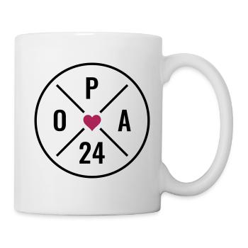 Opa 24 - Opa Herz - Opa 2024 - Tasse - Weiß - Rechts