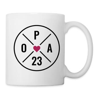 Opa 23 - Opa Herz - Opa 2023 - Tasse - Weiß - Rechts