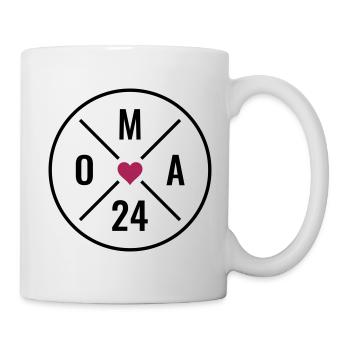 Oma 24 - Oma Herz - Oma 2024 - Tasse - Weiß - Rechts