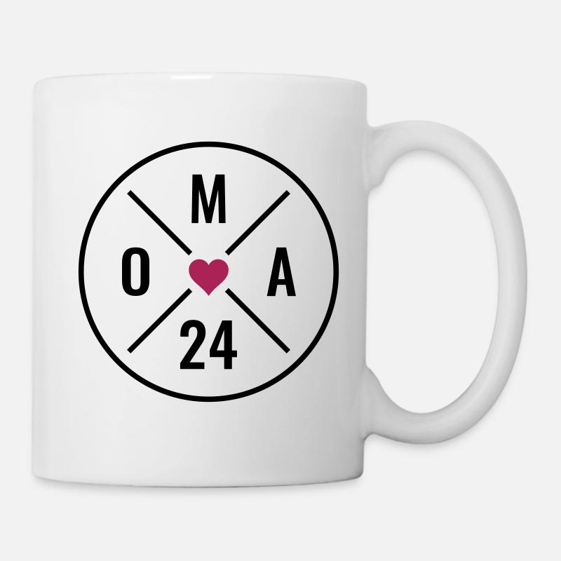 Oma 24 - Oma Herz - Oma 2024 - Tasse - Weiß