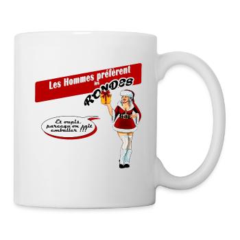 Les Hommes préfèrent les rondes 03 - Mug blanc - blanc - Droite