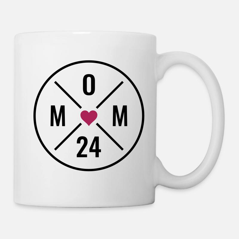 Mom 24 Herz Baby Mutter Liebe Muttertag Mama 2024 - Tasse - Weiß