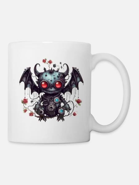 Lustiger Steampunk-Vampir - Tasse - Weiß