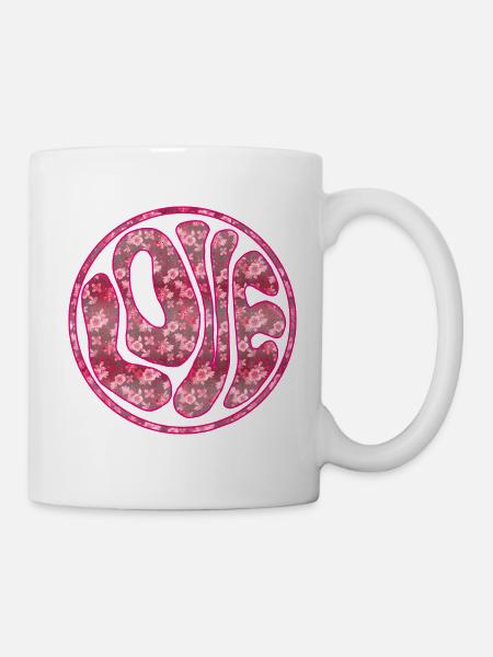 Hippie Love - Tasse - Weiß