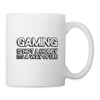 Le jeu n’est pas un passe-temps, c’est un mode de vie - Mug blanc - blanc - Droite