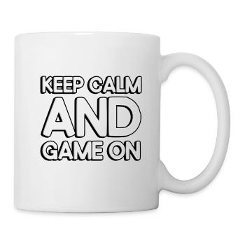 Keep calm and game on - Tasse - Weiß - Rechts