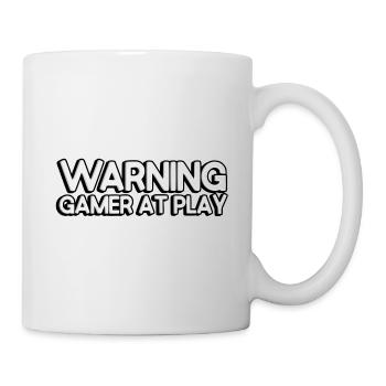 Warning: Gamer at play - Mug - white - Right