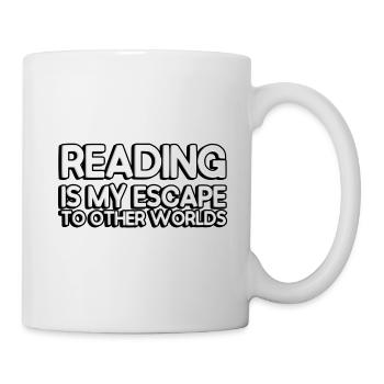 La lecture est mon évasion vers d’autres mondes - Mug blanc - blanc - Droite