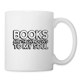 Books are the windows to my soul - Mug - white - Right