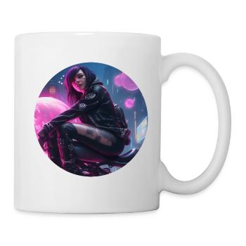 Hot Girl on Bike - Me and my Motorcycle - Mug - white - Right