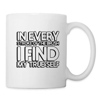 À chaque coup de pinceau, je trouve mon vrai moi - Mug blanc - blanc - Droite