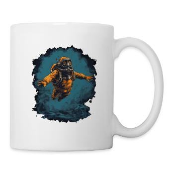 Taucher - Tasse - Weiß - Rechts
