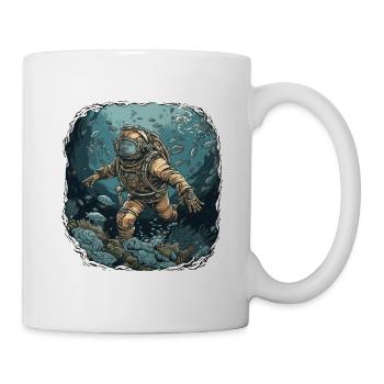 Taucher - Tasse - Weiß - Rechts