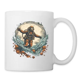 Taucher - Tasse - Weiß - Rechts