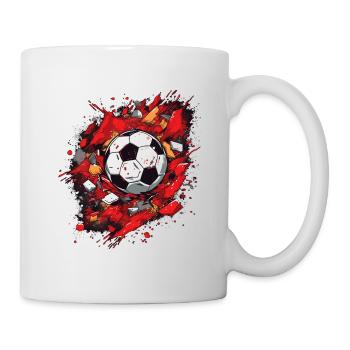 Ballon de football - Mug blanc - blanc - Droite