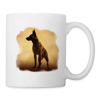 Belgian Shepherd silhouette - Mug - white - Right