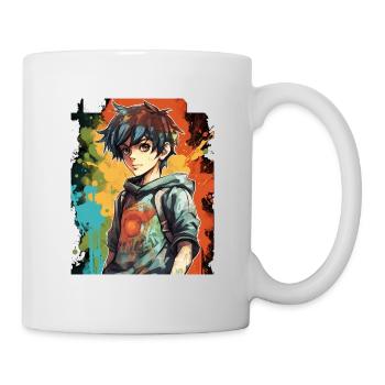 Anime Boy - Tasse - Weiß - Rechts