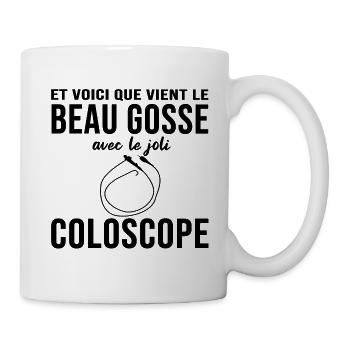 Médicin beau gosse type coloscope drôle cadeau - Mug blanc - blanc - Droite