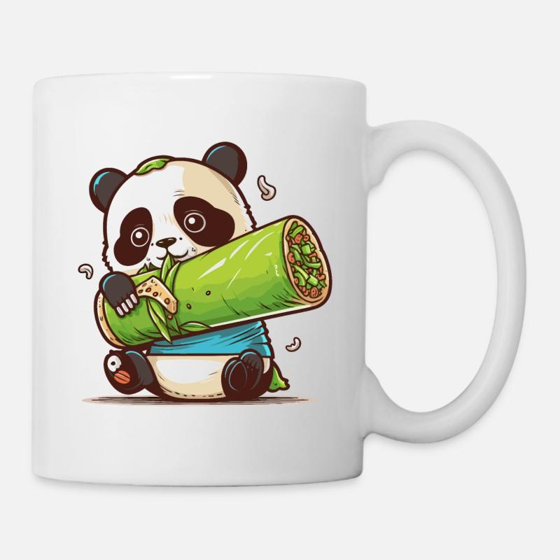 Pandas Episches Burrito-Abenteuer - Tasse - Weiß
