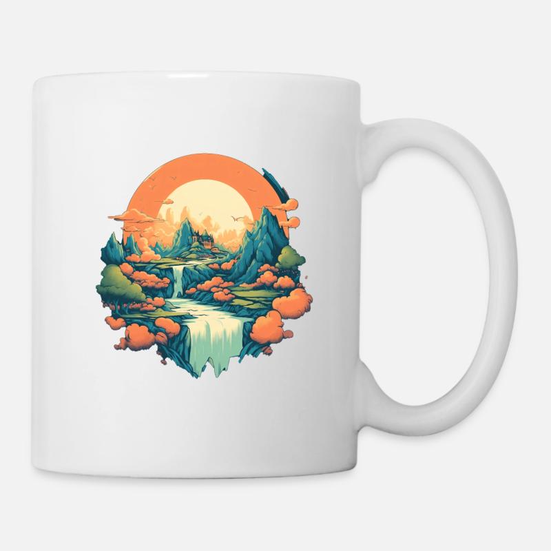 Landschaft - Tasse - Weiß