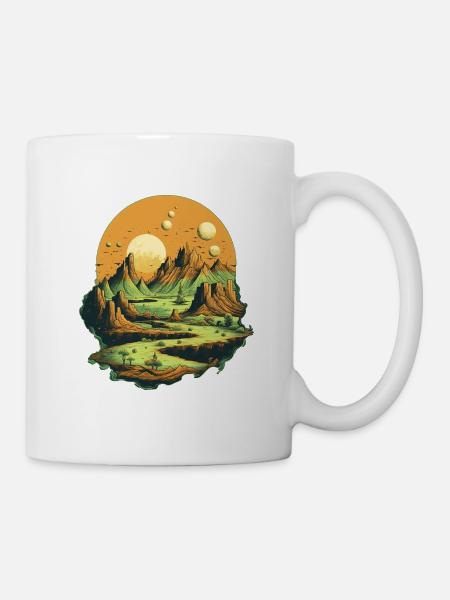 Landschaft - Tasse - Weiß