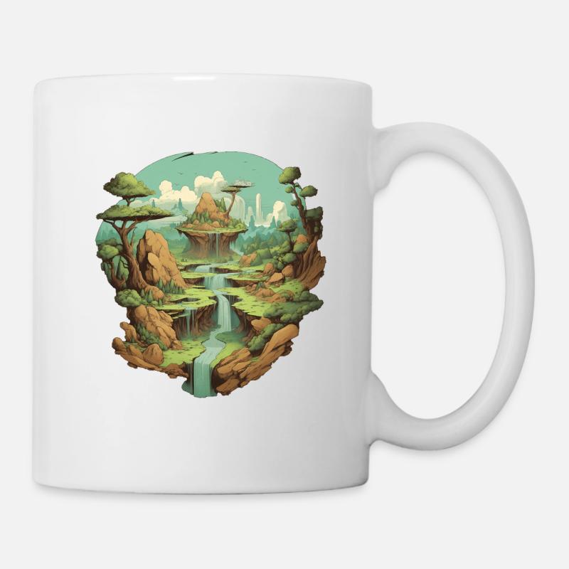 Paysage - Mug blanc - blanc