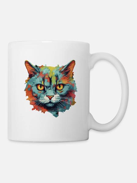 Chat - Mug blanc - blanc