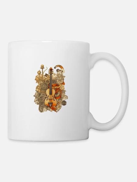 Musik Instrumente - Tasse - Weiß