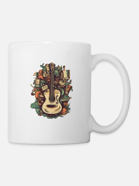 Musik Instrumente - Tasse - Weiß