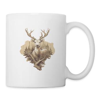 Cerf - Mug blanc - blanc - Droite