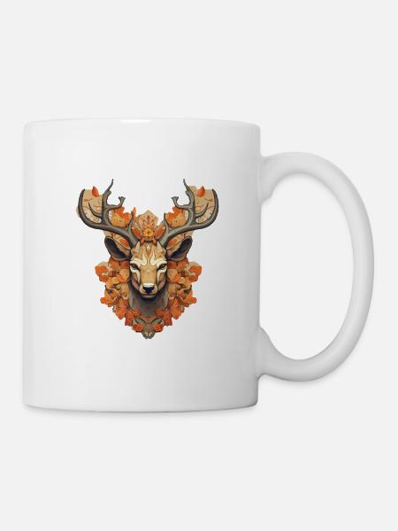 Hirsch - Tasse - Weiß