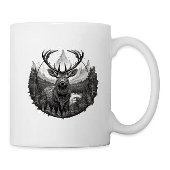 Cerf - Mug blanc - blanc - Droite