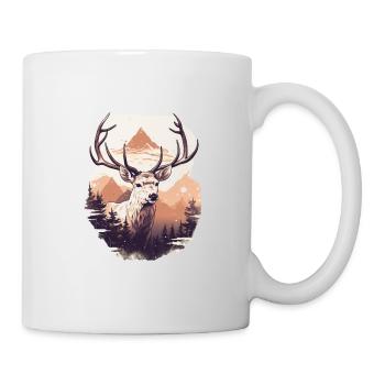 Cerf - Mug blanc - blanc - Droite