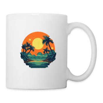 Plage - Mug blanc - blanc - Droite