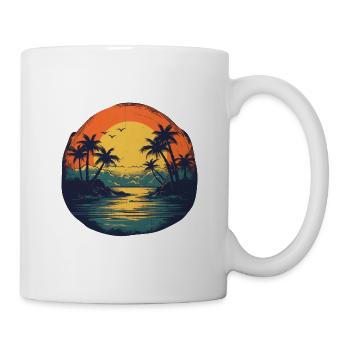 Plage - Mug blanc - blanc - Droite